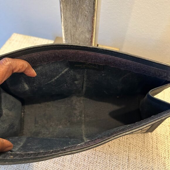 Gucci Navy & Blue Sherry Line Pouch/Clutch - Picture 5 of 6